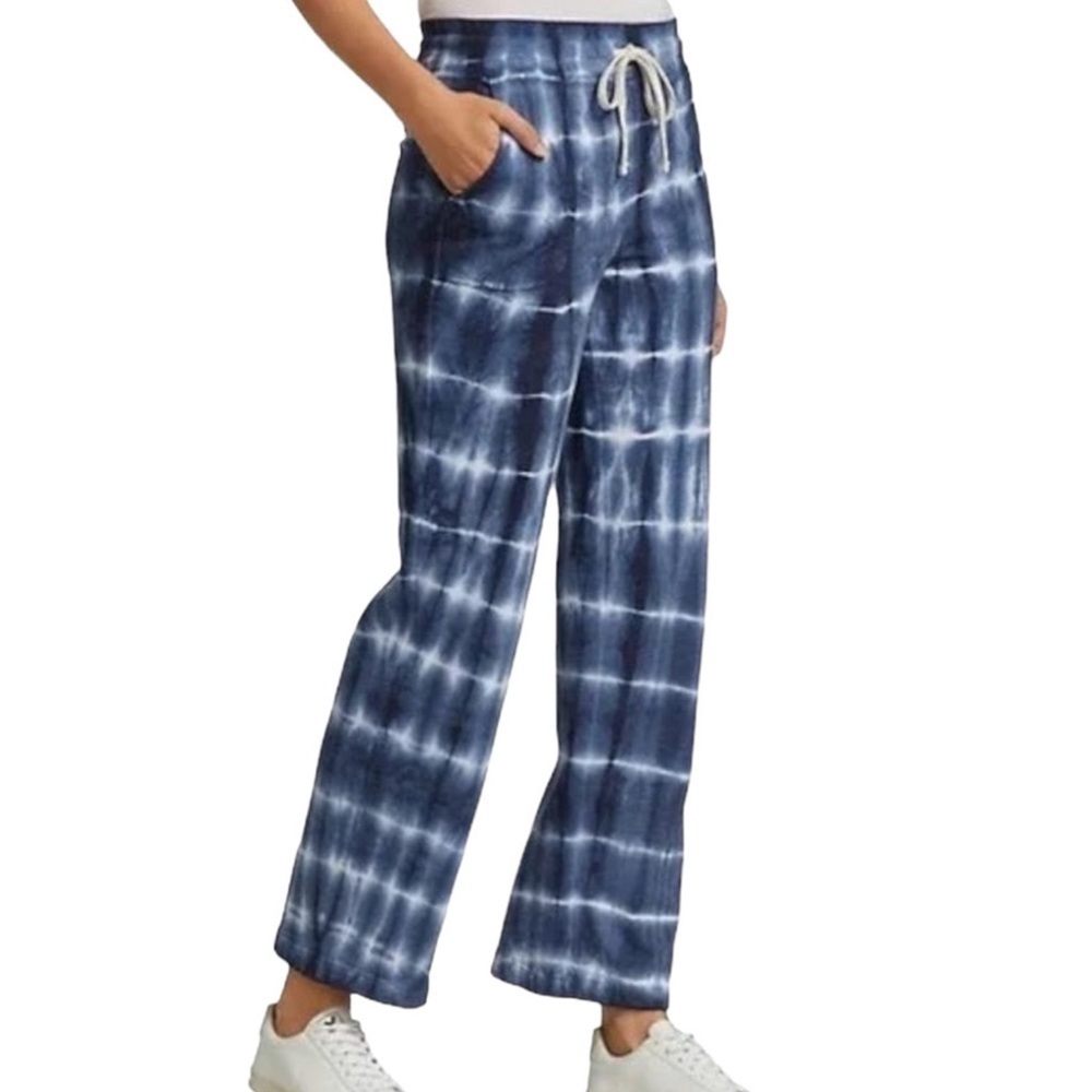 New SUNDRY Blue Tie Dye Straight Leg Lounge Pants Women's Size 1 (US Small) Cozy